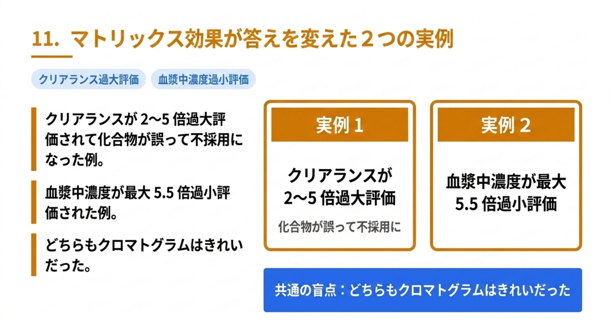 マトリックス効果が意思決定を変えた2つの実例を示した図解
