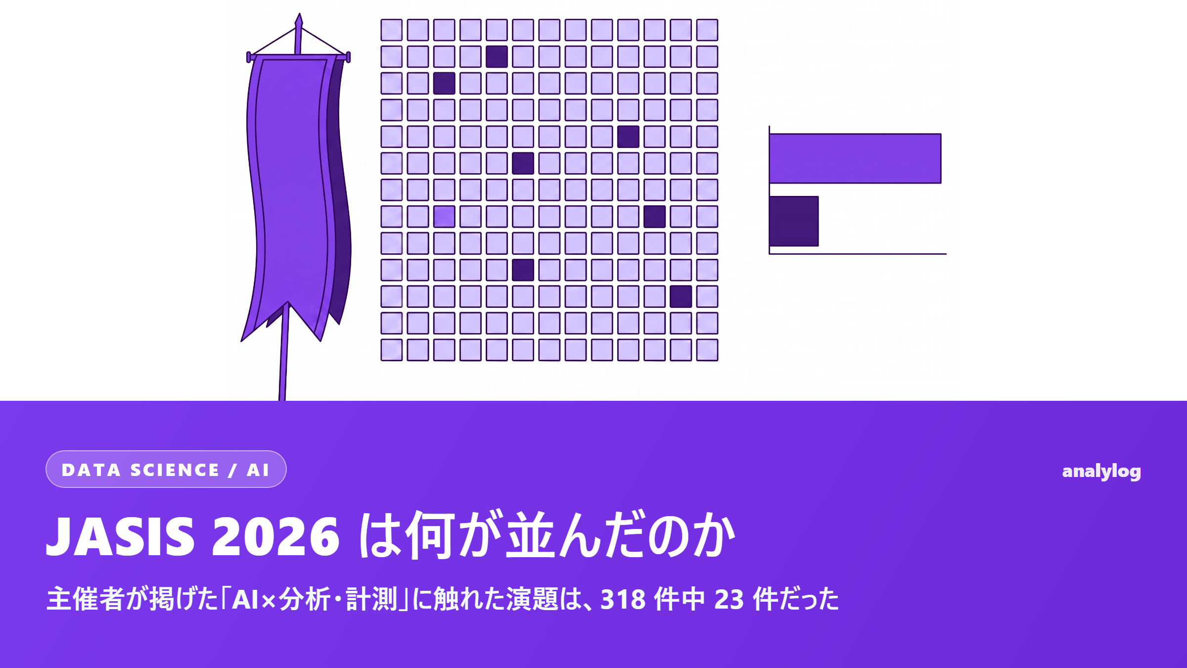 JASIS 2026 は何が並んだのか ― 主催者が掲げた「AI×分析・計測」に触れた演題は、318 件中 23 件だった