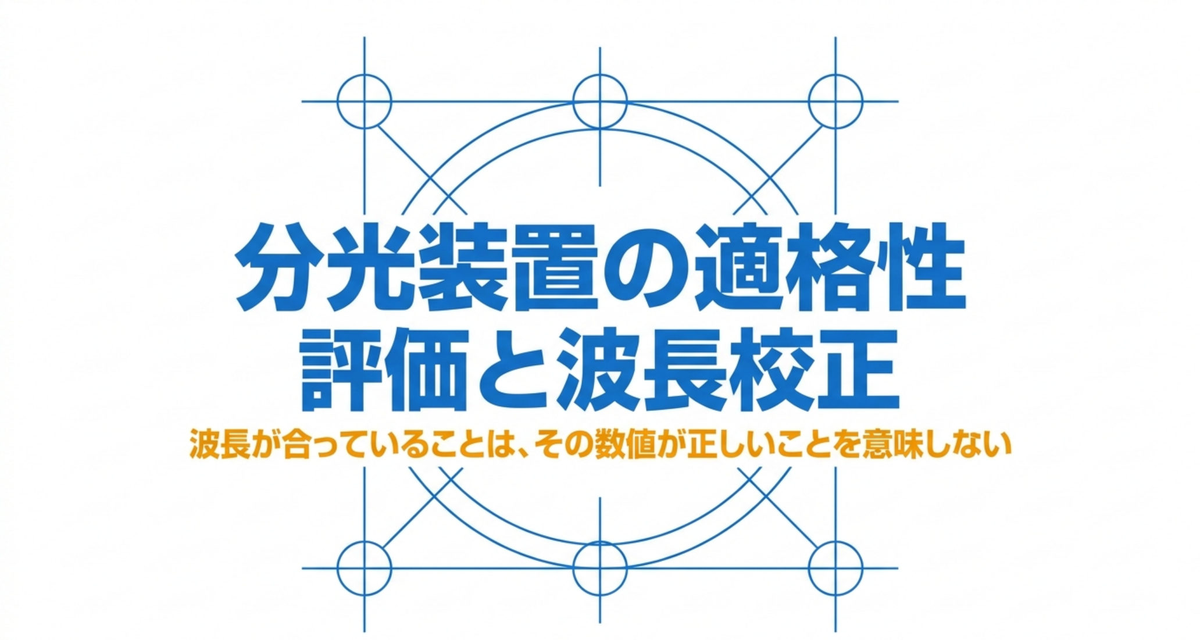 分光装置の適格性評価と波長校正 ― 波長が合っていることは、その数値が正しいことを意味しない【2026年版】
